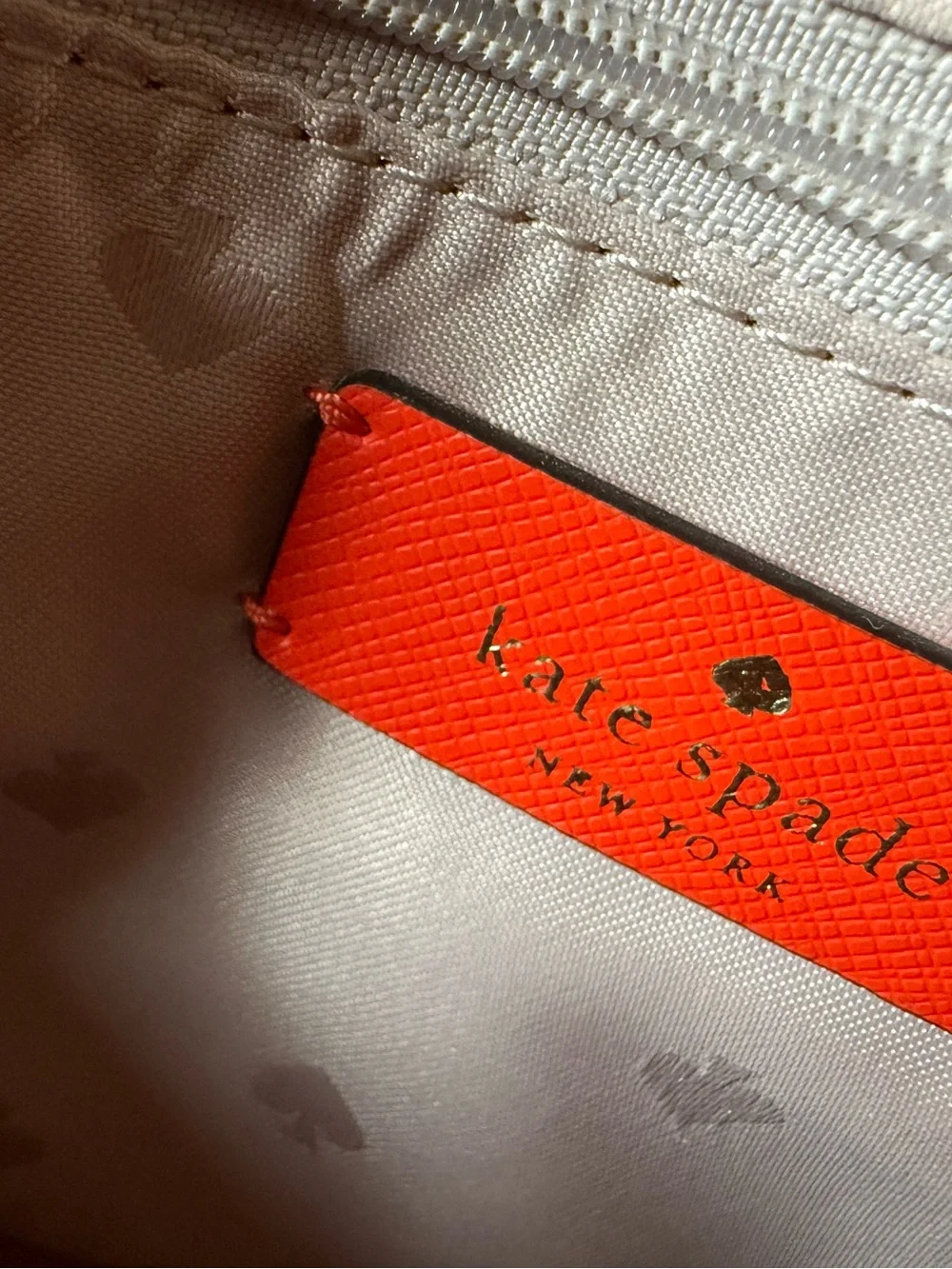 Kate Spade orange saffiano dome satchel